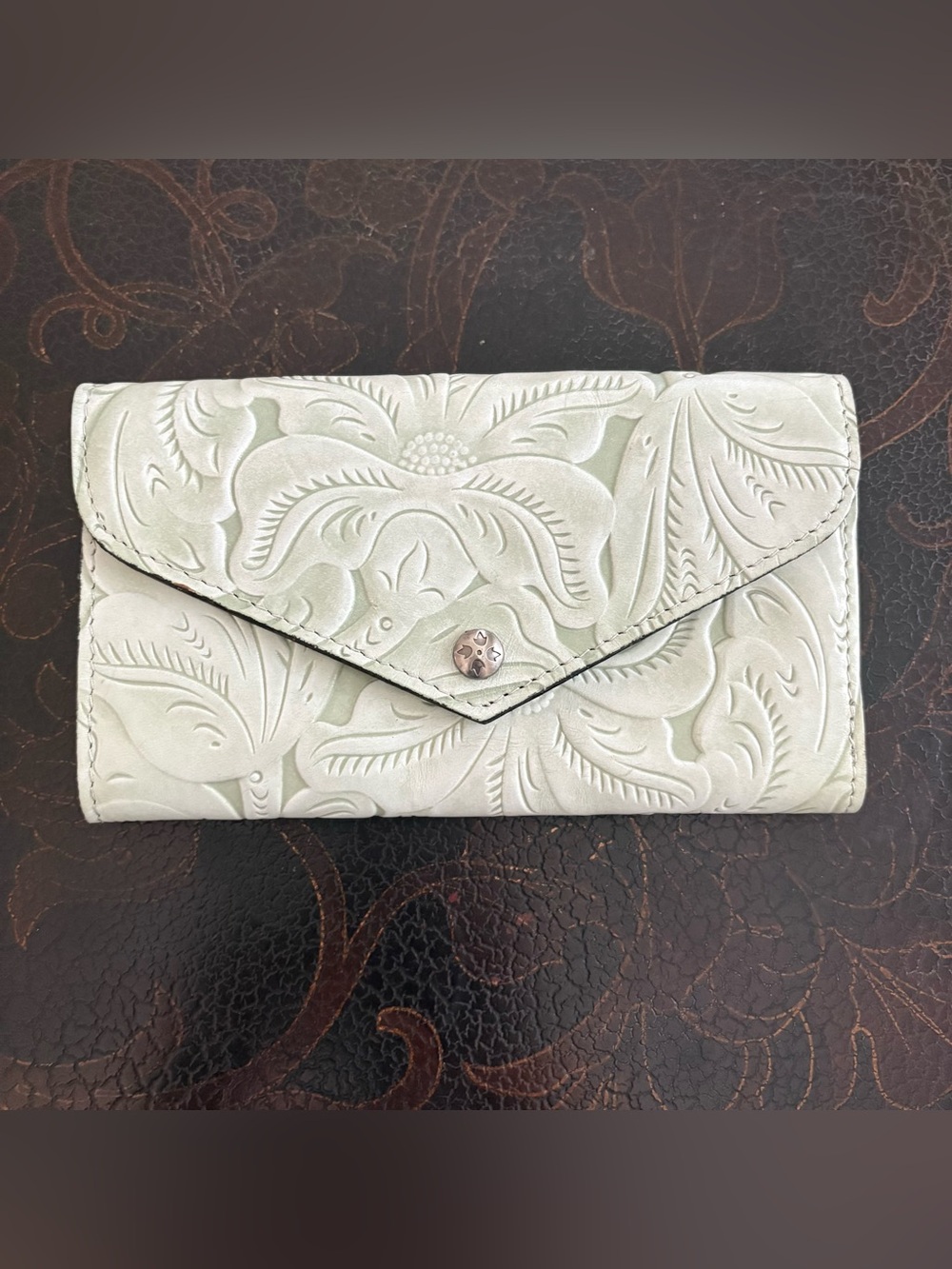 Patricia Nash Cori Tooled Leather Clutch Wallet